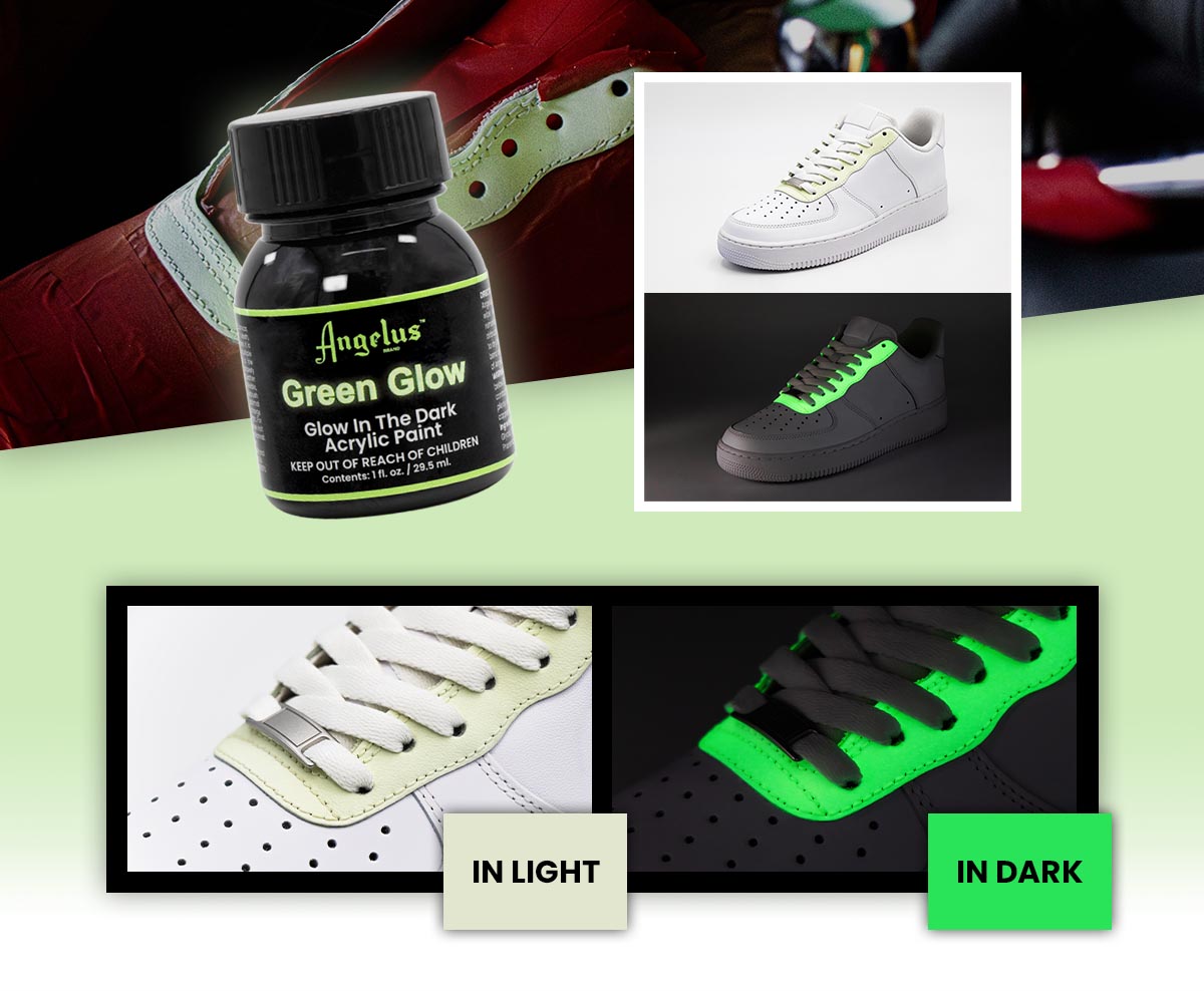 Green Glow” Glow In The Dark Paint - ANGELUS PAINTS